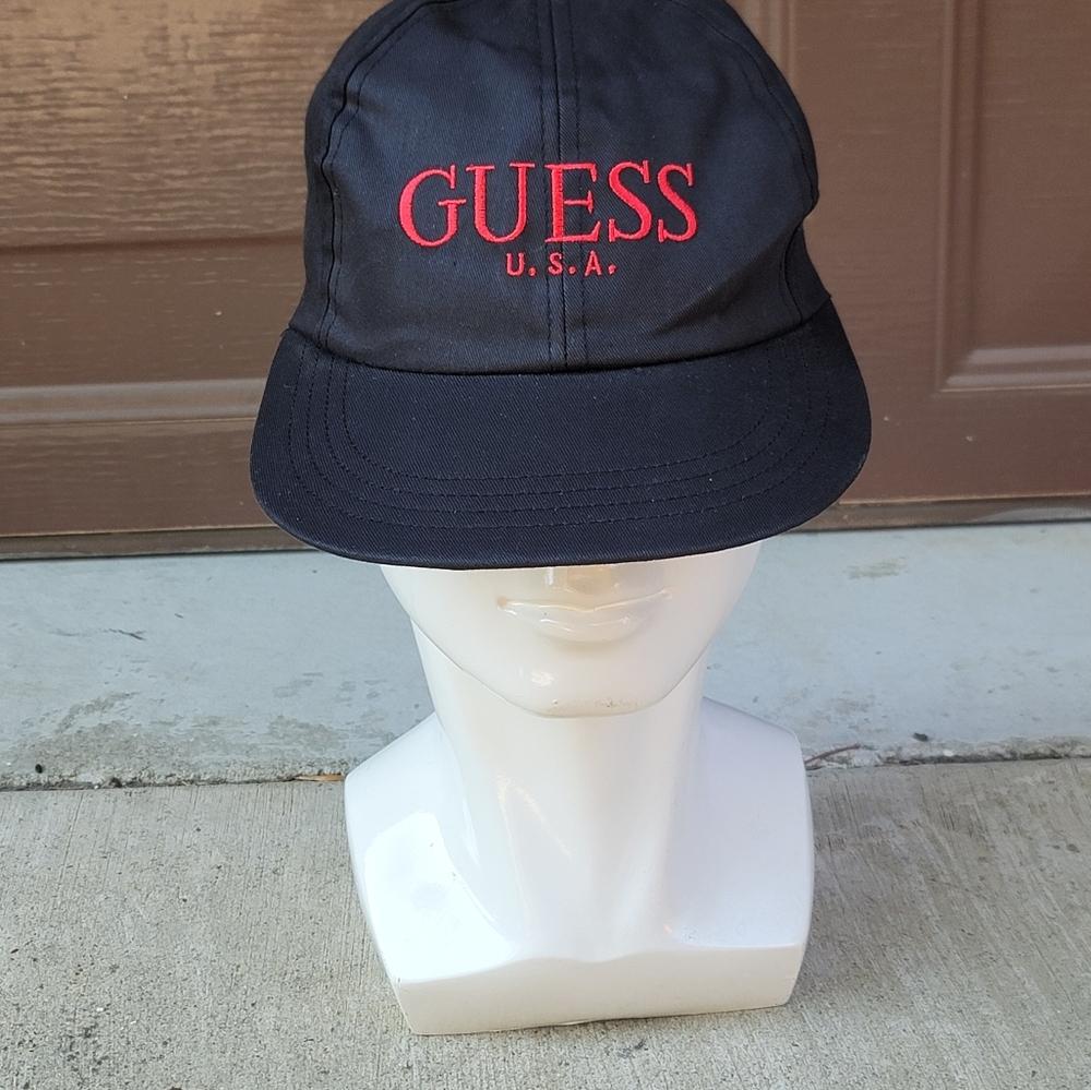 Vtg 90s GUESS USA Snapback Hat - Picture 2 of 7